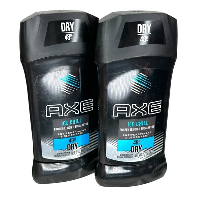 2X - Axe Ice Chill Antiperspirant Deodorant Stick 2.7 Oz