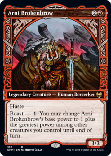 [4x] Arni Brokenbrow - Foil - Showcase Near Mint, English Kaldheim MTG Magic - Picture 1 of 1