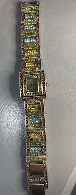 Heidi Daus “A Fabulous Sunflower” Vintage Swarovski Crystals peek-a-boo watch Heidi Daus Peekaboo Hinged Swarovski Crystal Bangle Bracelet  main image 2