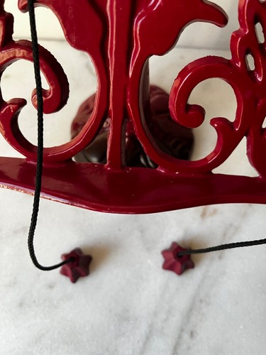 Red Cast Iron enamel Cookbook Stand Recipe Holder book holder ,iPad holder .. - Picture 3 of 9