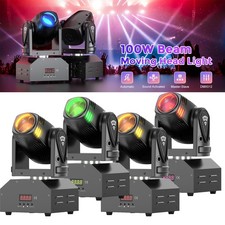 Mini LED Moving Head Light RGBW Beam Stage Lighting 100W Party Light Disco DMX