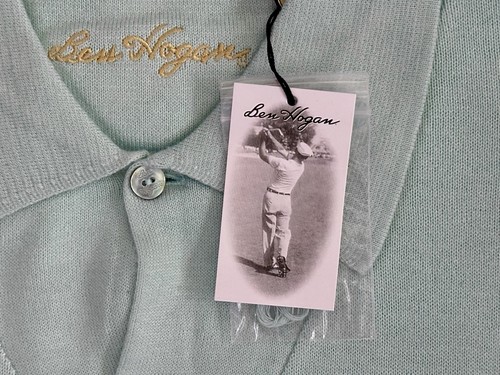 Taglia L - Polo Ben Hogan vintage anni 90 seta cotone maglia madreperla bottoni nuova - Foto 3 di 10