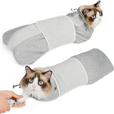 Supet Cat Grooming Wrap for Cutting Nails, Self-Adhesive Anti-Scratch Swaddle wi