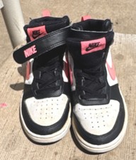 Nike Girls Court Borough Size 12C Shoes Black...