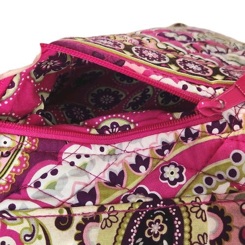 Vera Bradley Hipster Crossbody Bag Purse Very Berry Paisley Quilted Shoulder - Picture 8 of 14