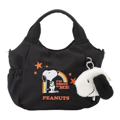 Isaac Snoopy 2-Way S Tote Bag Side Gathered Rainbow Design 2005701
