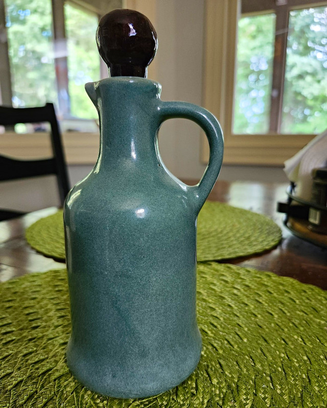 Vintage pottery cruet John B Taylor w/ Handle, & Stopper