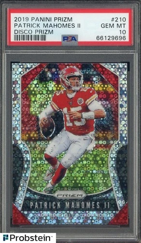 2019 Panini Disco Prizm #210 Patrick Mahomes II Chiefs PSA 10 GEM MINT
