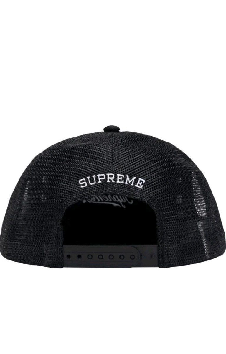 B.B. Simon x Supreme Studded Canvas Mesh Back 5-Panel Black B.B. Simon x Supreme Studded Canvas Mesh Back 5-Panel Black