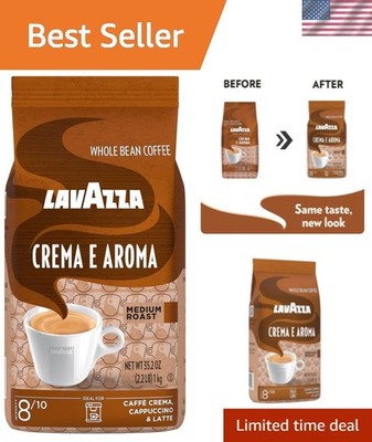 Crema E Aroma Whole Bean Coffee Blend, 2.2-Pound Bag , Balanced medium roast ...