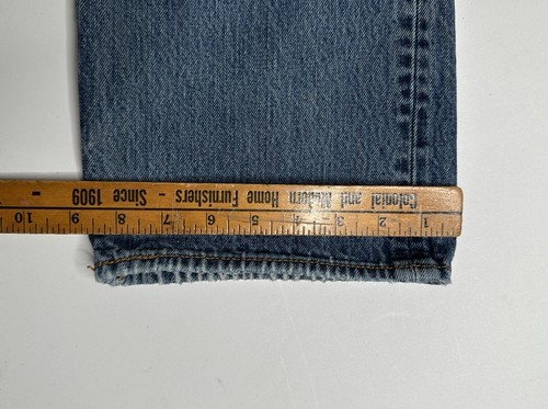Vintage Levi’s 501 Button Fly Straight Leg Distressed Denim Jeans 38 x 32 * - Bild 12 von 16