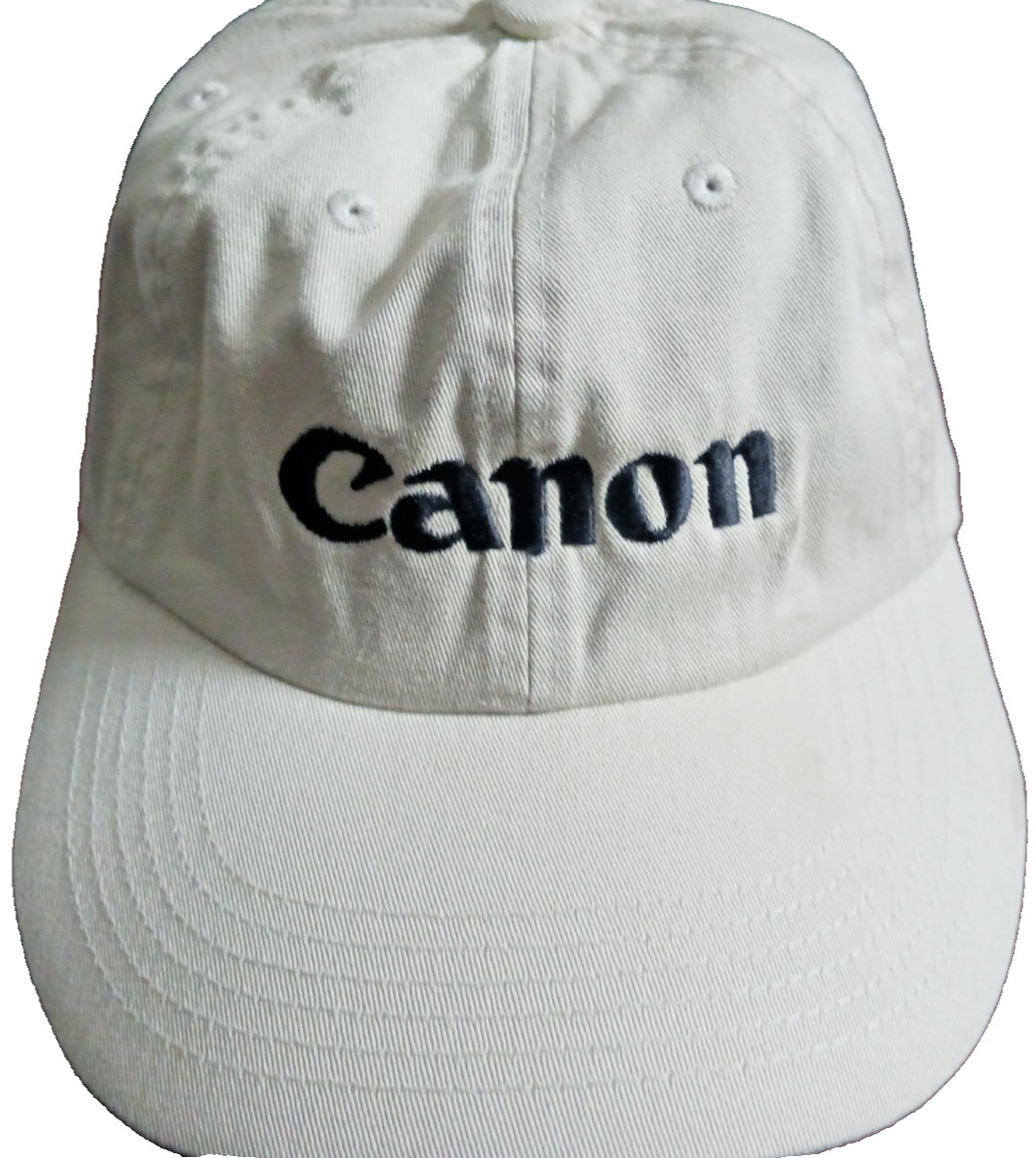 VINTAGE CANON EOS SEWN LOGO STRAPBACK HAT CAP CAMERA LENS NW