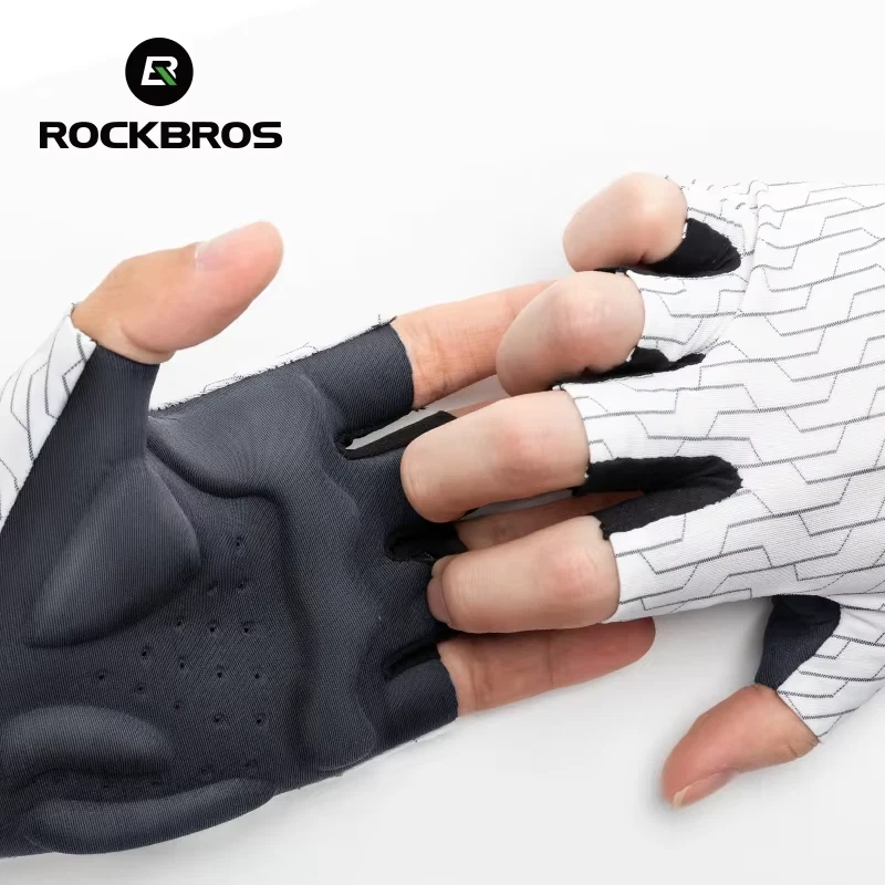 Guantes de ciclismo transpirables MTB bicicleta de carretera guantes hombres mujeres absorción de impactos antideslizantes Foto 4 de 4