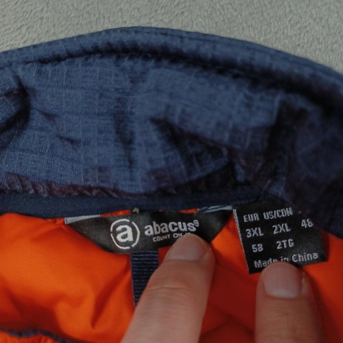 Abacus Vest Mens 3XL Orange Quilted Sleeveless Golf Outdoor Logo - Picture 4 of 8