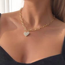 18K Gold-Plated Heart Pendant Necklace