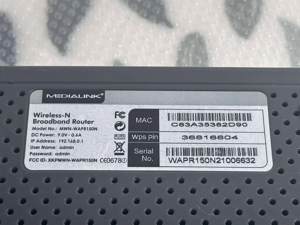 Medialink MWN-WAPR150N Wireless-N Router 150Mbps – No Power Adapter – Pre-Owned - Image 3 of 4
