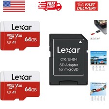 64GB Micro SD Card 2 Pack, microSDXC UHS-I Flash Memory Card with Adapter - U...