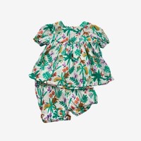 Marks And Spencer, White Jungle Blouse And Shorts, 3-6 Months 106620/1