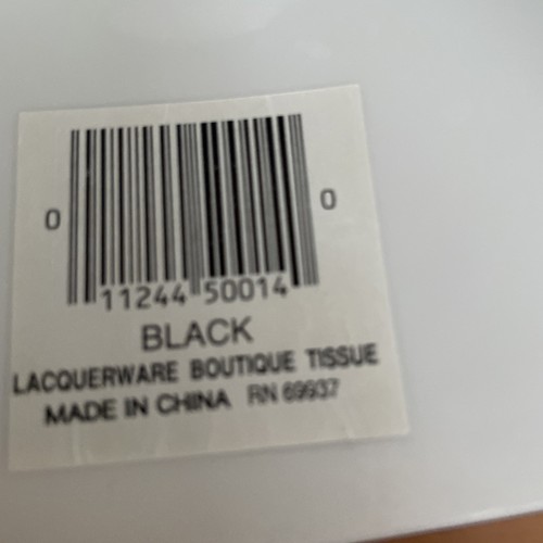 Black Gold Lacquer Ware Tissue Box Cover - Picture 8 of 8