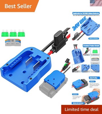Reliable Kobalt 24V Power Wheel Adapter with 14 AWG Wire & Short Circuit Safety