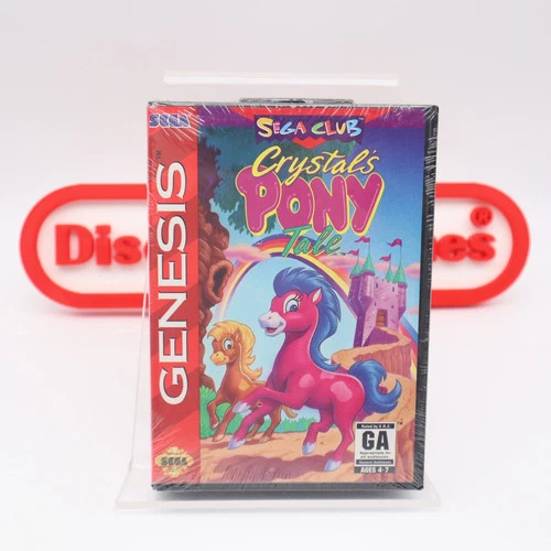 Sega Genesis CRYSTAL'S PONY TALE - NEW & Factory Sealed with V-Overlap Seam!