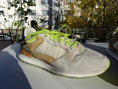 Hoff City Seville men's shoes sneaker leather textile beige Spain size 44 (UK10) new