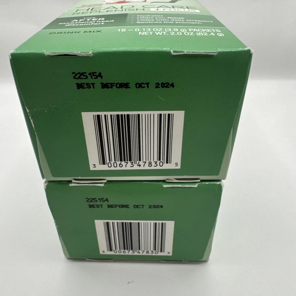 2 Excedrin Cuidado de la Cabeza Reponer Enfoque Bebida Fresa Verificar Fecha de Caducidad!!! Foto 2 de 4