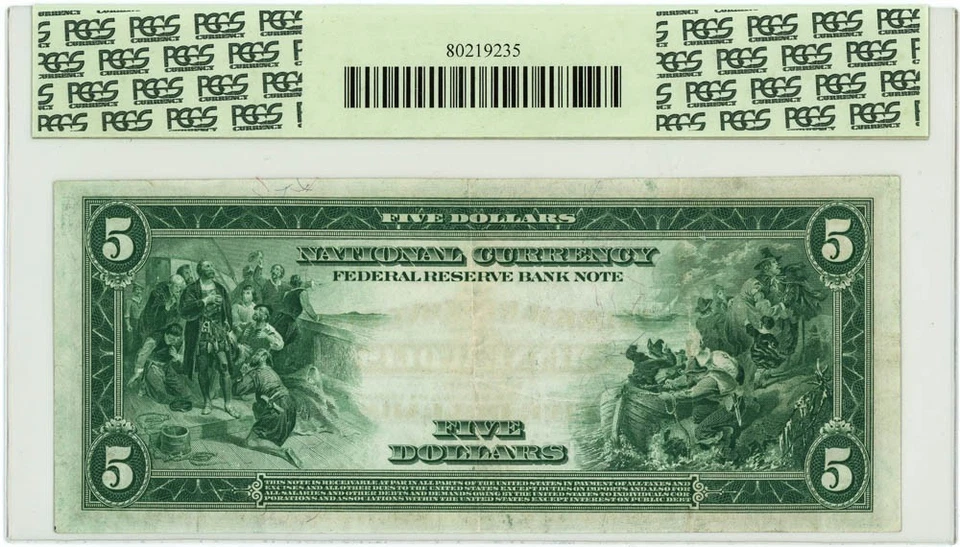 FR.799 $5 1918 Federal Reserve Bank Note Minneapolis VF35 PCGS 950750-114 - Image 2 of 3