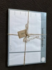 Elūm Weekly Planner Agenda Blue Tear Away Pages New In Package