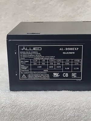 Allied AL-D500EXP 500W ATX Power Supply PSU Model SL-8500BTX