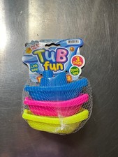 Bath Time Tub Fun 3 Pack Pink Yellow Blue Boats New In Pack