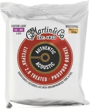 Martin MA535T Authentic Lifespan 2.0 Phosphor Bronze Acoustic Guitar Strings -