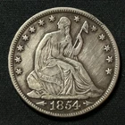 1854-O Silver Seated Liberty Half Dollar New Orleans Mint Very Fine Condition