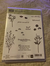 Stampin Up! Wild About Flowers Rubber Stamps [Set of 12] Plant Phrases Crafting