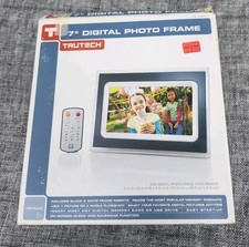 TRUTECH 7-Inch DIGITAL PHOTO FRAME Black/ White A60P0315 Used. Box Manual
