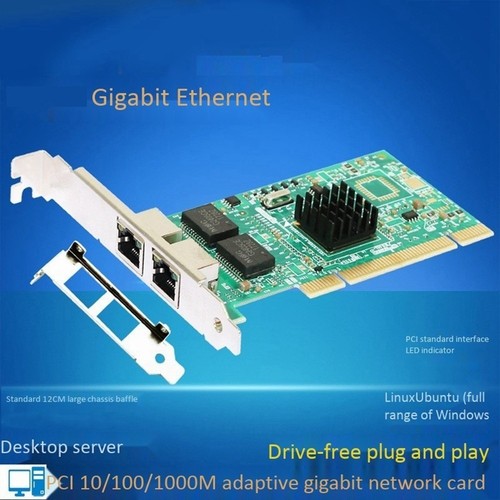 ST7250 PCI Card Dual-Port Gigabit Card I82546 Chip Desktop Server Support2187 - Photo 4/7