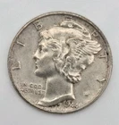 1944 Philadelphia Mercury Silver Dime, Circulated