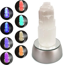 Clearance Natural Selenite Lamp Mini White Gemstone Crystal Lamp 4 Inch