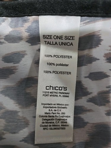 NWT Chico's Rain Poncho Hooded Packable Leopard/Cheetah Print Travel- Size O/S - Picture 10 of 16