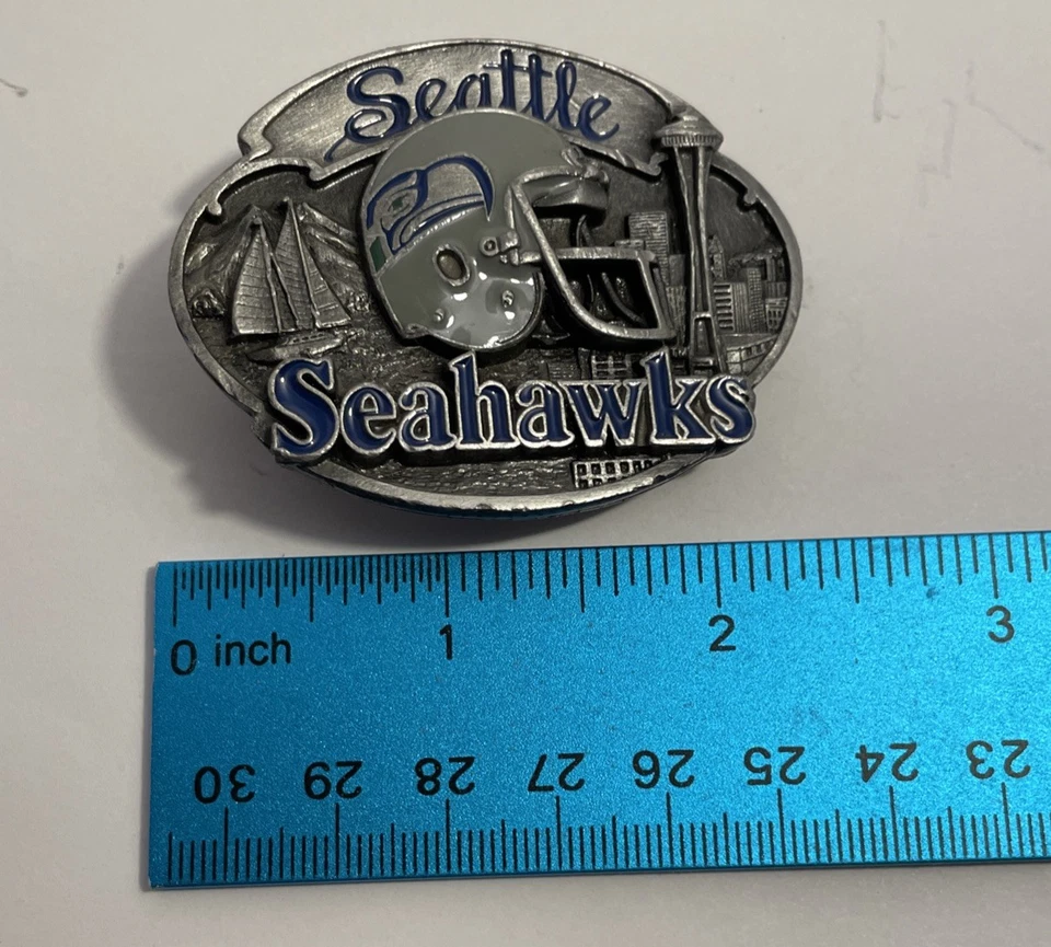 Hebilla de cinturón para hombre Seattle Seahawks edición limitada #363/10K de Siskiyou Vintage Foto 3 de 4