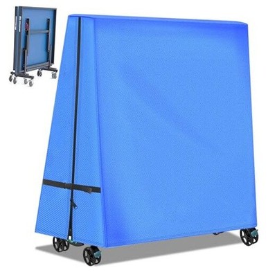Blue 600D Heavy Duty Ping Pong Table Cover - Waterproof for L65''xW28''xH73''