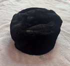 Soviet Navy Officer Ushanka — Black Sheepskin — "Trud" Moscow Factory — photo 3