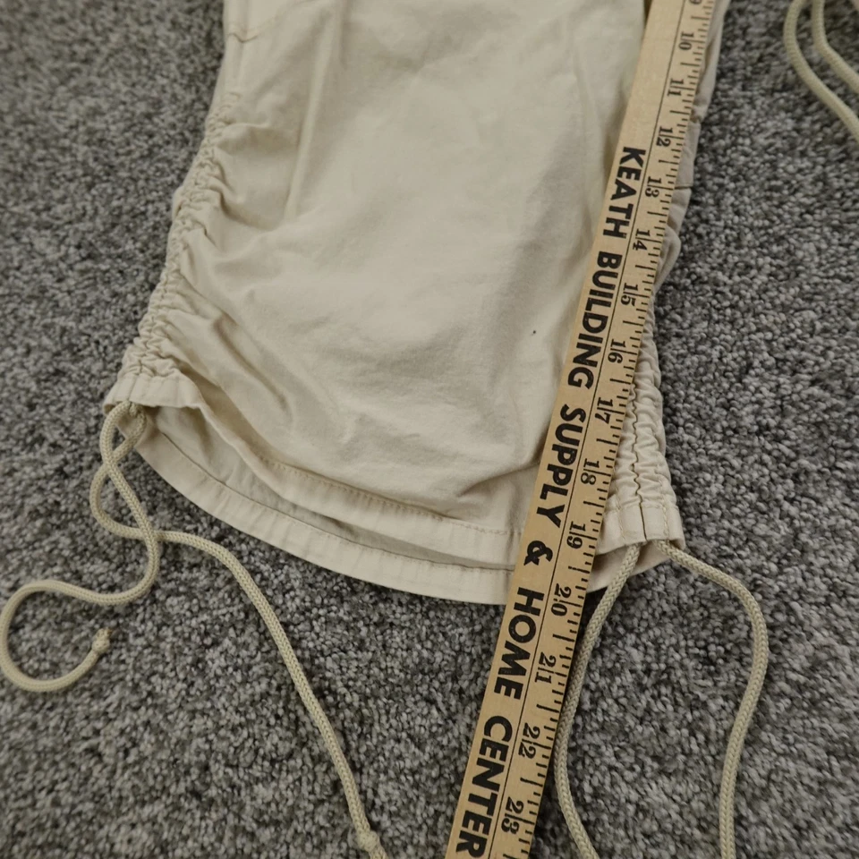 Pantalones Cortos Gloria Desteñidos De Colección Para Mujer 20W Beige Carga Paracaidista Militar Ejército Caminata Y2K Foto 3 de 4