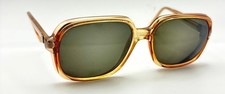 Vintage Zimco Brown Translucent Oval Sunglasses FRAMES ONLY Hong Kong