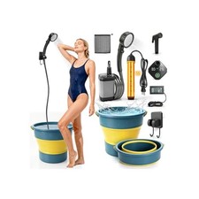2026 Upgraded Portable Shower with Heater, 6000mAh Rechargeable Camping Shower