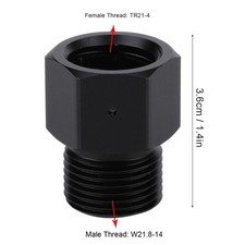 .Soda Cylinder Adapter Converter Black For W21.8 Aquarium Brew Beer Keg CO2 Tank