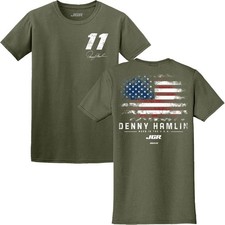 Denny Hamlin 2026 Born in the USA Military Green 11 Exclusive T-Shirt