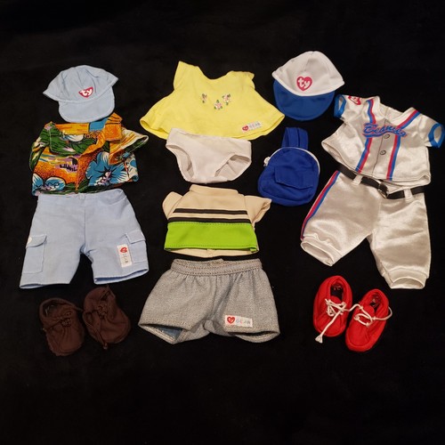 Ty Beanie Kids Clothing Lot 4 Outfits Ty Gear Dress Shoes Hat Backpack Baseball 