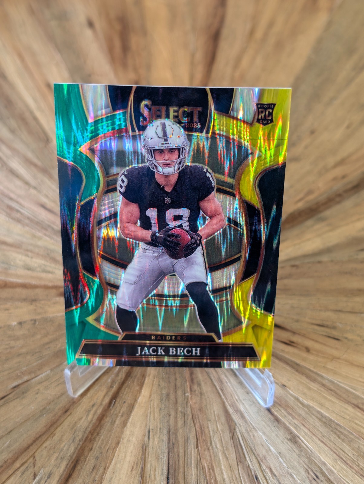 2025 Panini Select - Concourse Jack Bech #6 Green & Yellow Shock Prizm (RC)