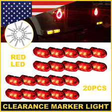 20 Pure Red Led Light Thin Clearance Side Marker Lights Lamps 2.6" Super Bright